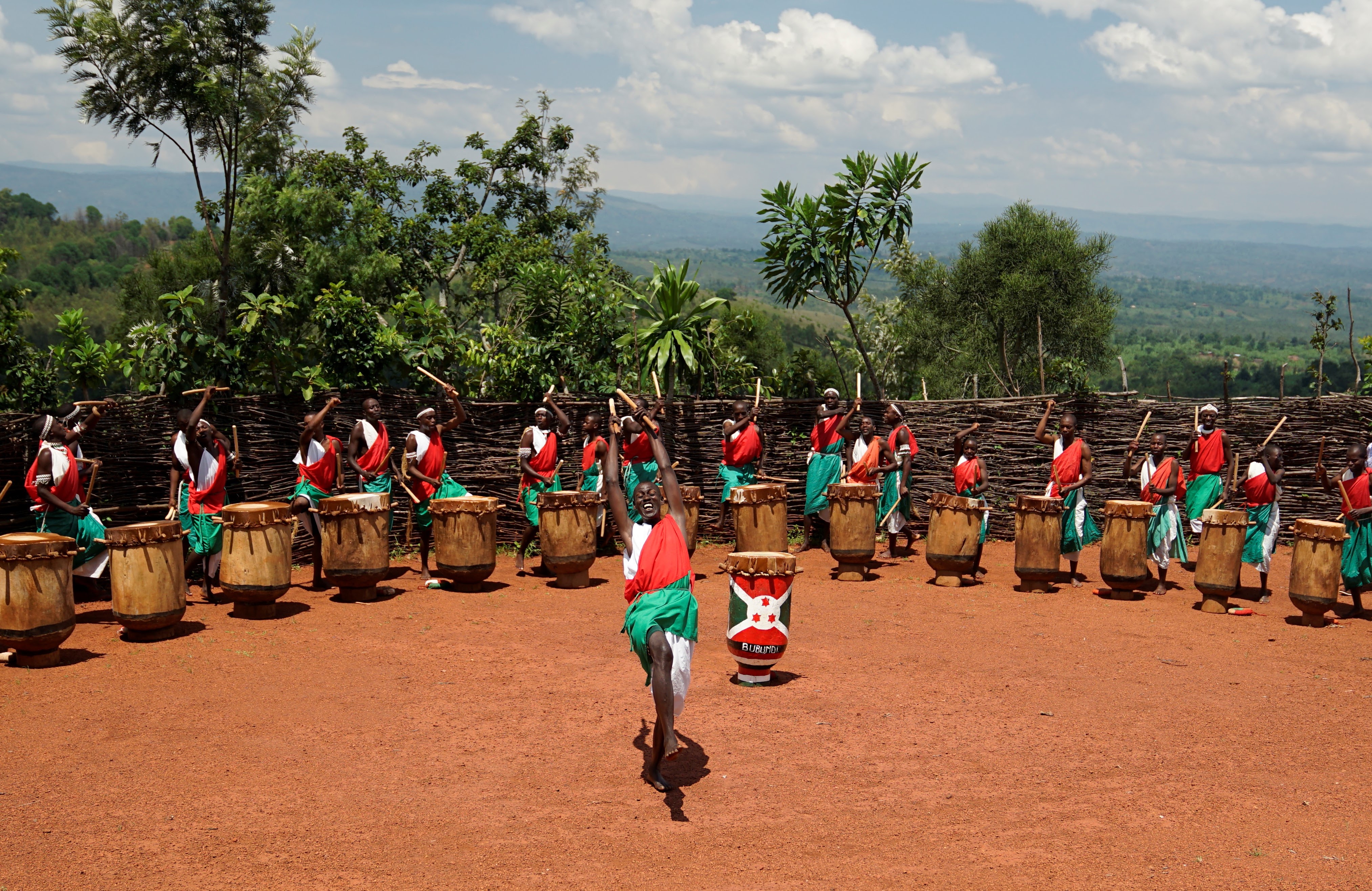 Guided tour group in Burundi