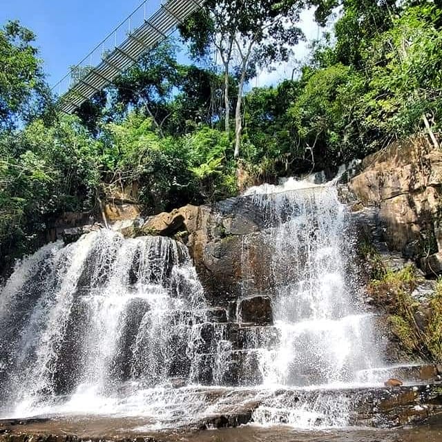 Waterfall and natural pool on a southern Burundi trip