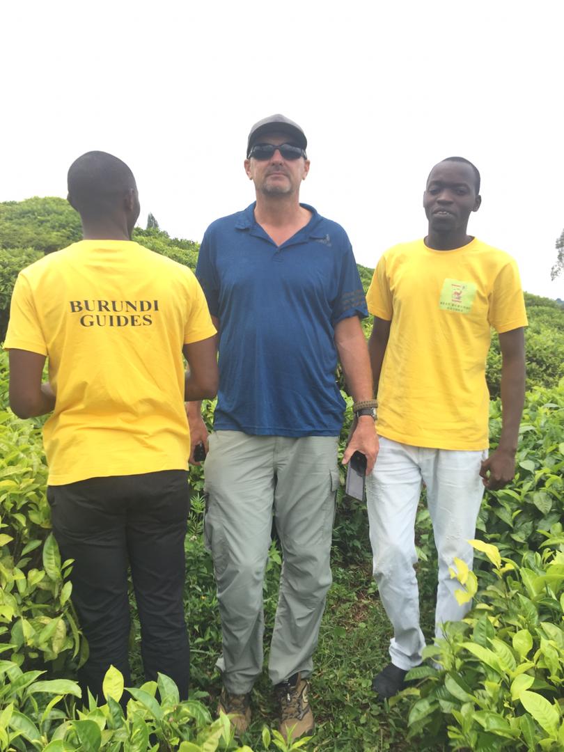Travellers on a guided Burundi countryside tour